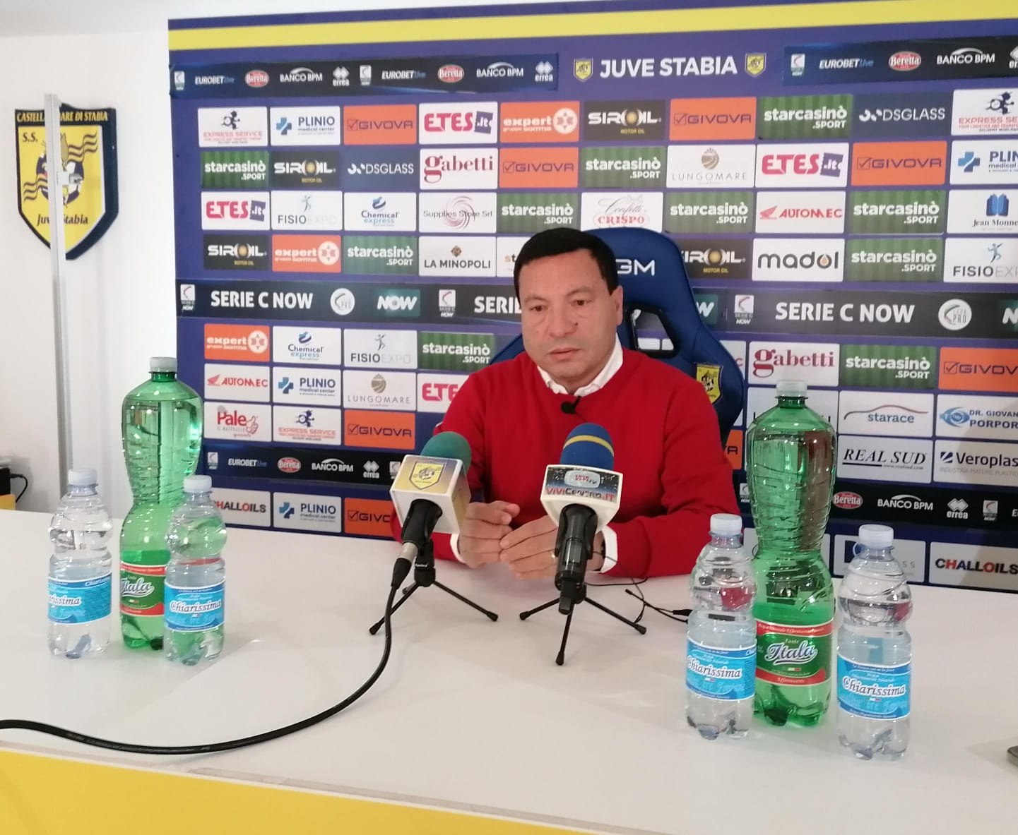 Langella juve stabia conferenza porte chiuse taranto