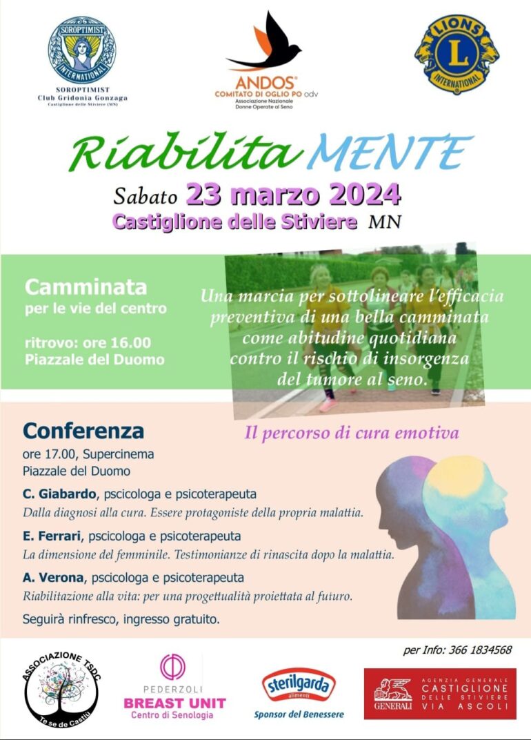 Riabilita-Mente è lo slogan dell’evento per combattere il tumore al seno