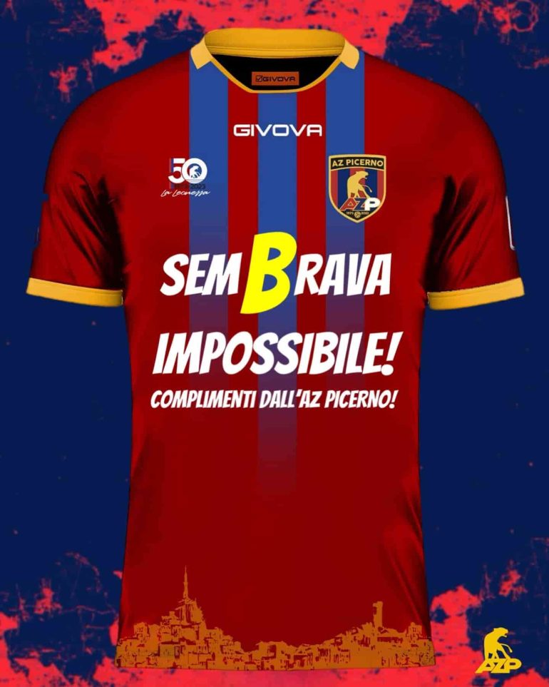 AZ Picerno, omaggio alla Juve Stabia con maglia celebrativa