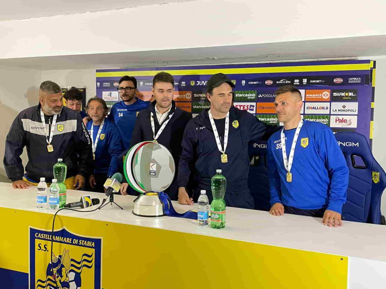 Juve Stabia, le dichiarazioni di Pagliuca, lo staff tecnico e Lovisa
