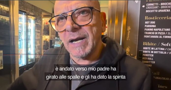 Novantenne in coma dopo una spinta a Napoli (frame da video fanpage)