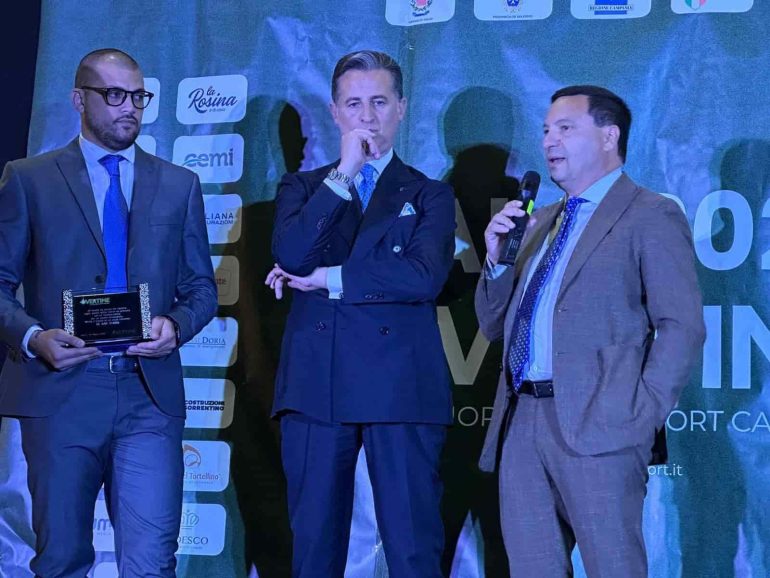 Juve Stabia Langella premiato al Galà Overtime Sport Campano