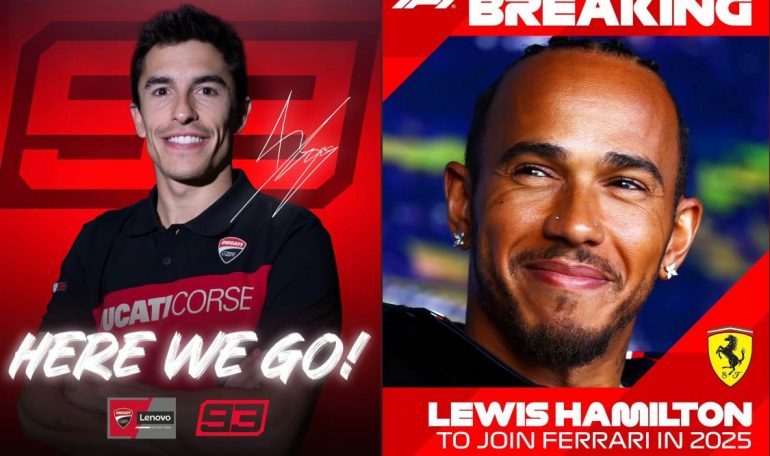 Marquez in Ducati e Hamilton in Ferrari: “The Italian job!”