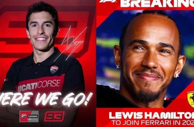 Marquez in Ducati e Hamilton in Ferrari: “The Italian job!”