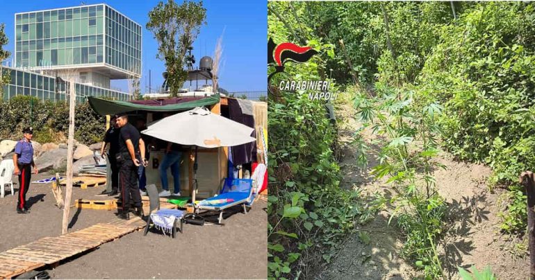 Intensificati i controlli dei Carabinieri a Castellammare di Stabia su traffico di stupefacenti e attività abusive sulle spiagge