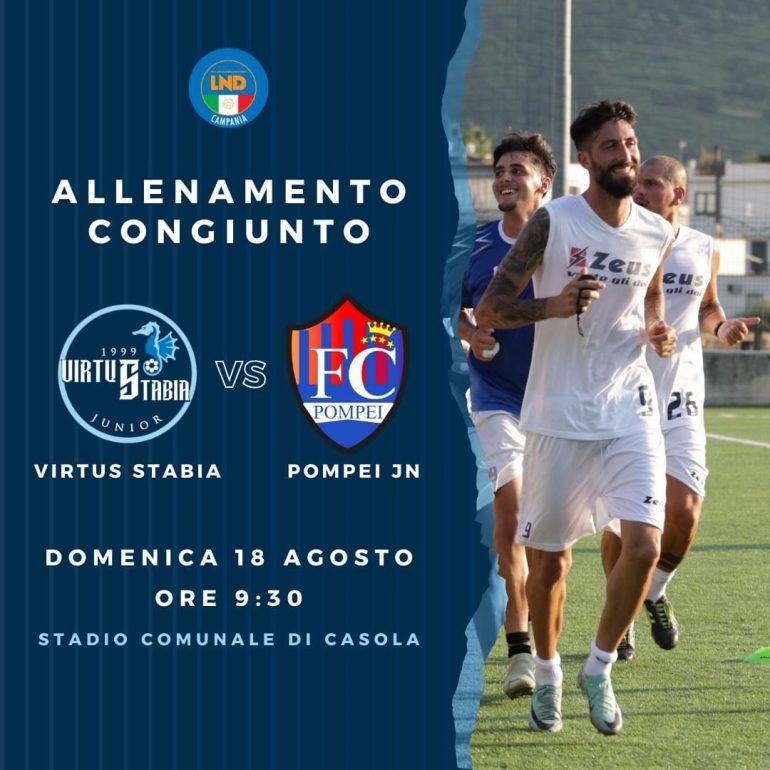 Virtus Stabia, allenamento congiunto con il Pompei Juniores Nazionale