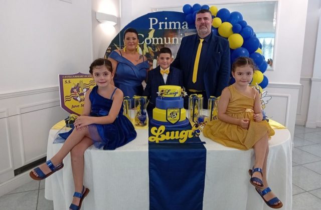 Un sogno gialloblù: Luigi festeggia la prima comunione con la Juve Stabia nel cuore!