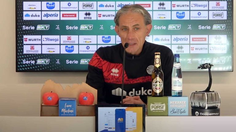 Il Sudtirol esonera Marco Zaffaroni: Fatale la sconfitta, quarta consecutiva, con la Juve Stabia