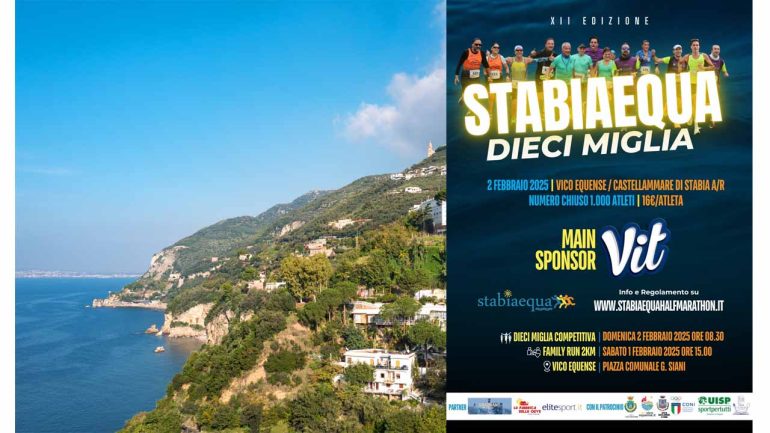Stabiaequa Dieci Miglia 2025: La gara podistica è pronta a scattare e unirà sport a panorami mozzafiato