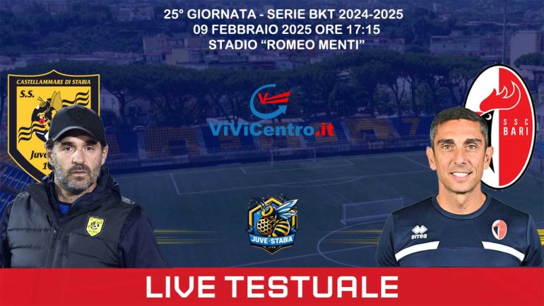 Juve Stabia – Bari: Finale 3-1 (21′ Piscopo, 47′ Adorante, 76′ Pereiro (B), 95′ Leone)