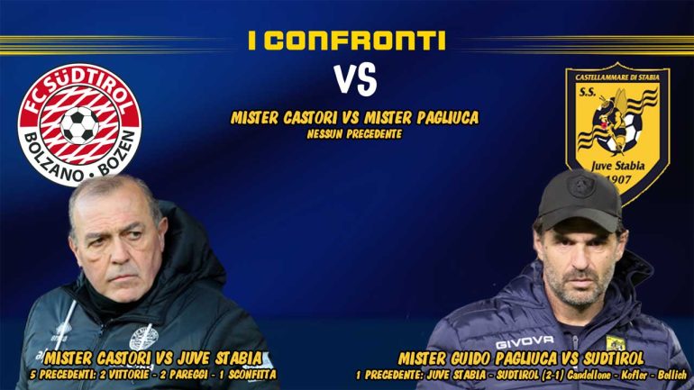 Sudtirol – Juve Stabia: Scontro tra generazioni in panchina, l’esperto Castori sfida l’innovativo Pagliuca