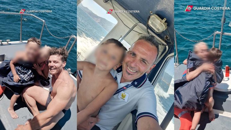 Torre Annunziata: La capitaneria di Castellammare recupera a largo di Rovigliano un bambino e la nonna