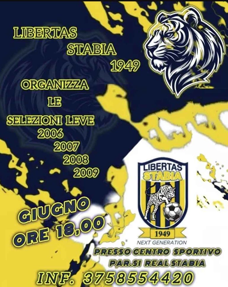 La Libertas Stabia rinasce e cerca giovani talenti: al via i raduni per il settore giovanile