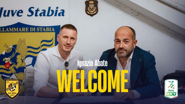 Juve Stabia, ora è ufficiale: Ignazio Abate è il successore di Guido Pagliuca sulla panchina delle Vespe