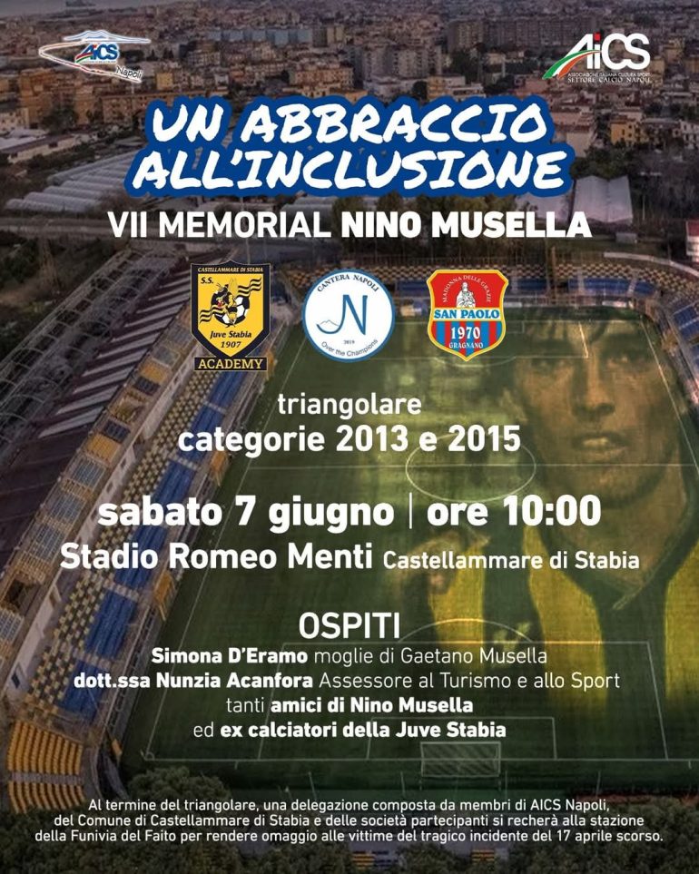 Castellammare di Stabia si prepara per il VII Memorial Gaetano Musella: Appuntamento al Menti il 7 Giugno