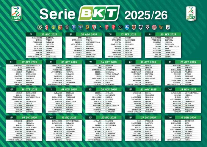 Calendario SerieBKT 25-26-1