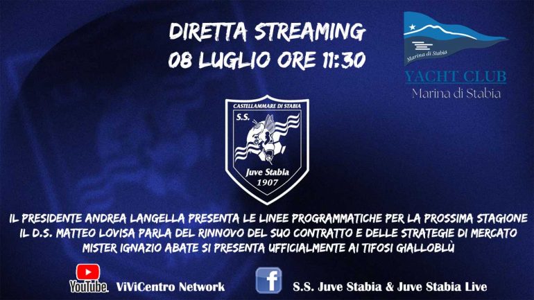 Juve Stabia, al via la stagione 2025-26: Domani presentazione ufficiale di mister Abate in diretta streaming