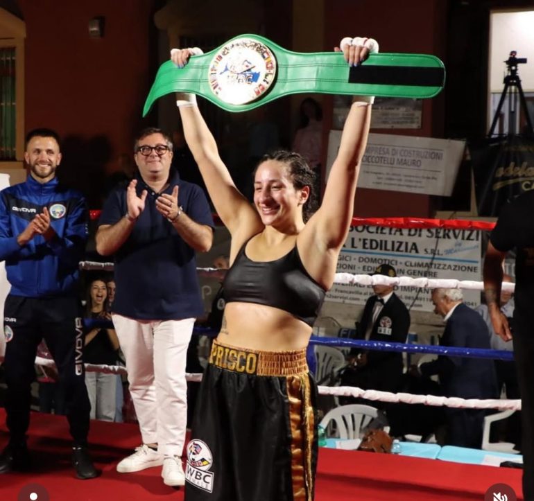 Sharon Prisco vince il titolo del Mediterraneo WBC: “Emozione unica”