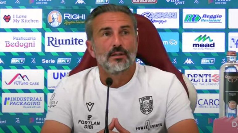Juve Stabia – Reggiana, Dionigi: “A Castellammare con i piedi per terra. La Reggiana è pronta alla battaglia”