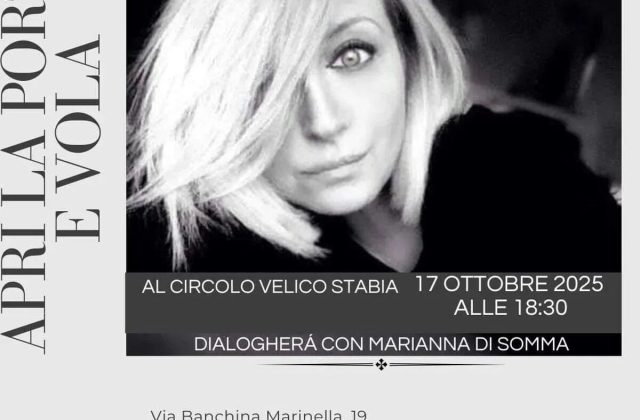 Al Circolo Velico Castellammare di Stabia l’Autrice Dora Esposito Presenta il Suo Libro: Apri la porta e vola