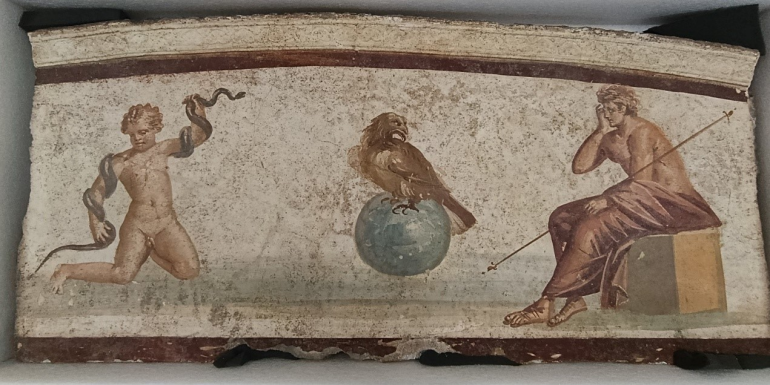 Torna a Pompei l’affresco di Ercole bambino