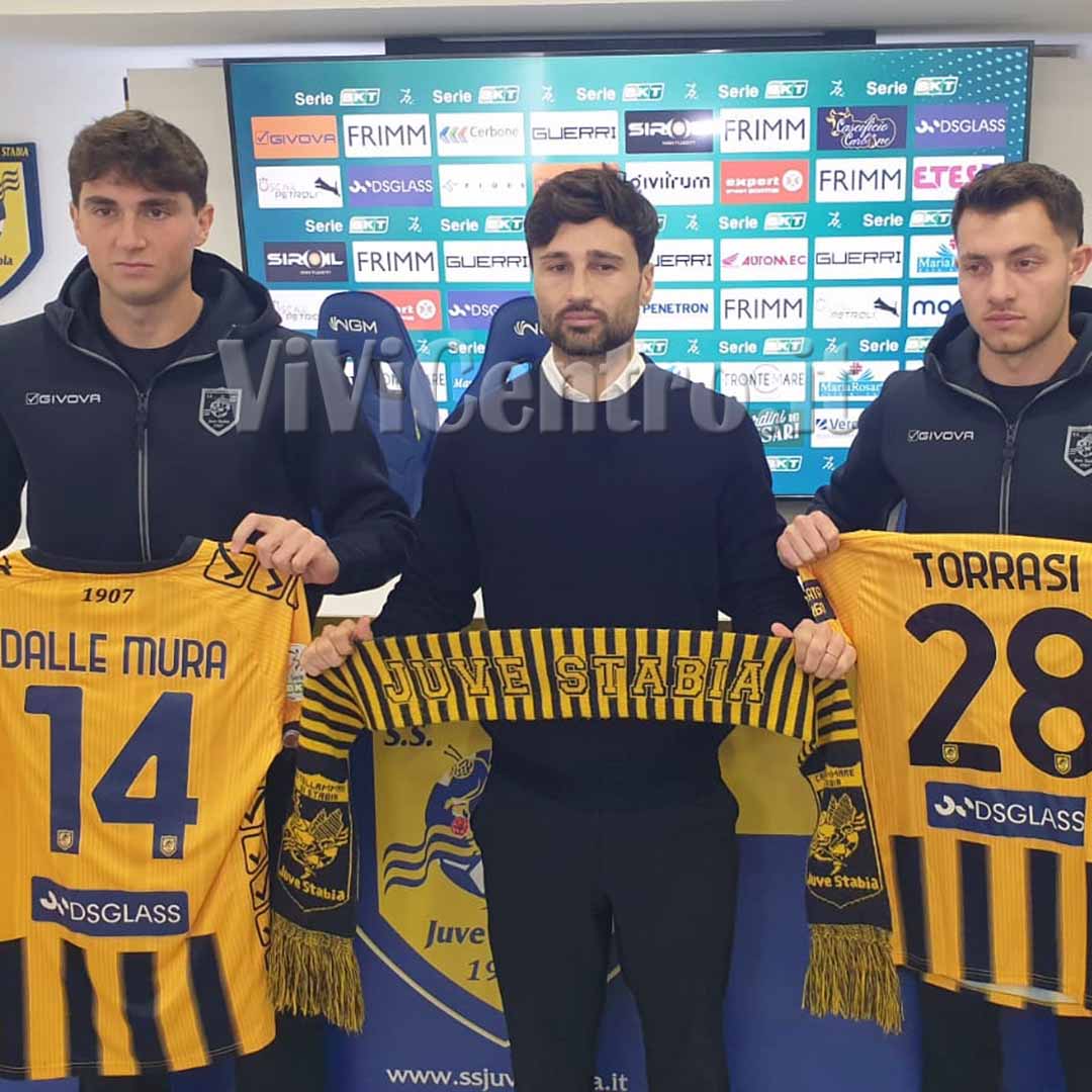 Juve Stabia Alberto Gerbo Presenta Dalle Mura e Torrasi