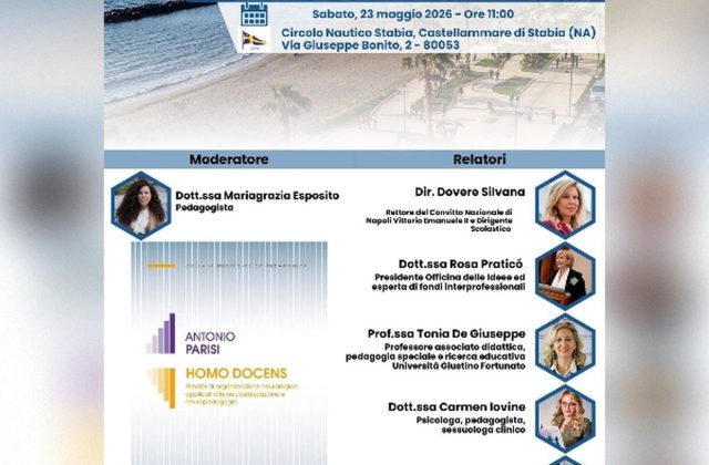 “Costruire il Noi”: a Castellammare di Stabia una conferenza su neurosviluppo, plasticità e identità