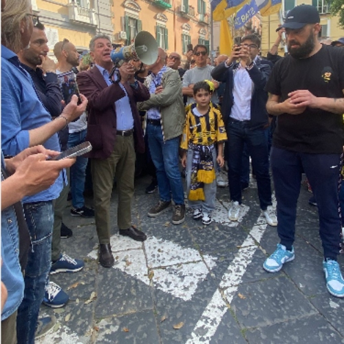 sindaco Vicinanza Manifestazione Tifosi Juve Stabia