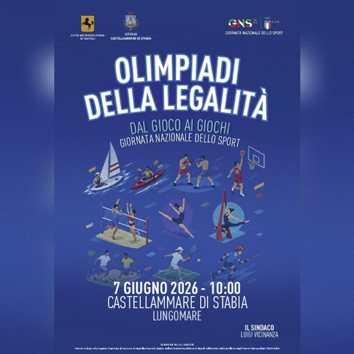 Castellammare, sul Lungomare tornano le Olimpiadi della Legalità: sport, inclusione e rispetto delle regole