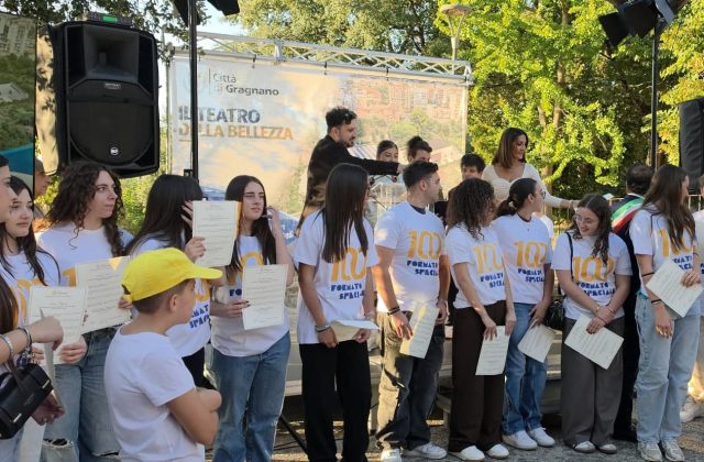 Gragnano: inaugurato il parco della bellezza con il teatro e i centisti