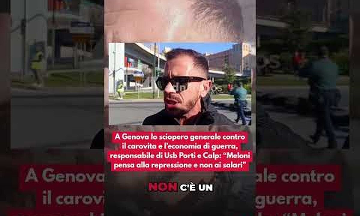 A Genova lo sciopero generale, Nivoi (Usb): “Meloni pensa alla repressione e non ai salari”