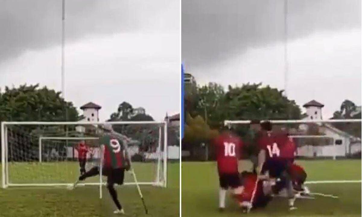 Finale di calcio tra giocatori amputati, maxi-rissa a colpi di stampelle